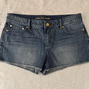 EUC Michael Kors Raw Hem Classic Wash Jean Denim Shorts 2.5” inseam Boyfriend